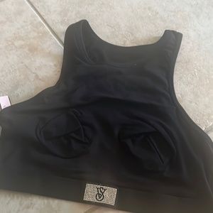 🖤NWT Victoria’s Secret cropped seamless rhinestone top🖤